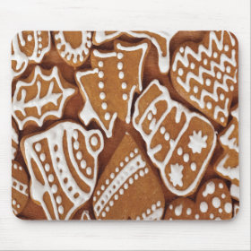Yummy Christmas Holiday Gingerbread Cookies Mousepads