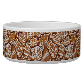 Yummy Christmas Holiday Gingerbread Cookies Pet Water Bowls
