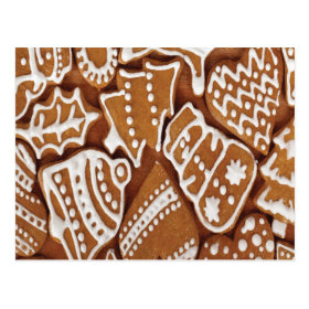 Yummy Christmas Holiday Gingerbread Cookies Postcards