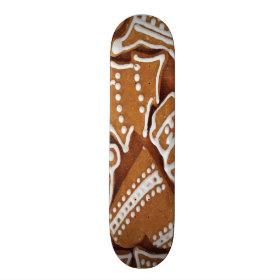 Yummy Christmas Holiday Gingerbread Cookies Skate Board Deck