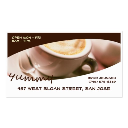 Yummy Coffee Business Cards (front side)