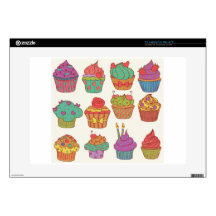 Yummy cumpcakes set 15" laptop decal