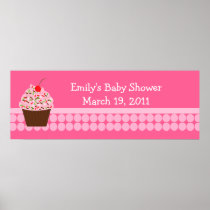 Yummy Cupcake Baby Shower /  Birthday Banner Poster