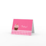 Yummy Cupcake Folded Thank you notes card