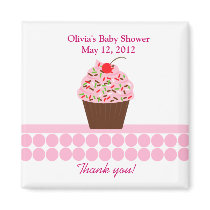 YUMMY CUPCAKES Baby Shower Favor Magnet