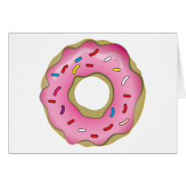 Yummy Donut with Icing and Sprinkles Card