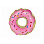 Yummy Donut with Icing and Sprinkles Postcards