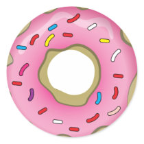 Yummy Donut with Icing and Sprinkles Stickers