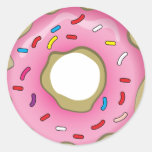 Yummy Donut with Icing and Sprinkles Stickers