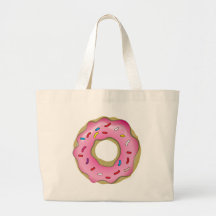 Yummy Donut with Icing and Sprinkles Tote Bag