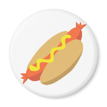 Yummy Food - Hotdog Fridge Magnets