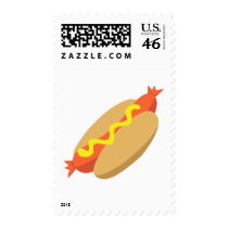 Yummy Food - Hotdog Postage Stamp
