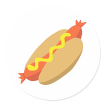 Yummy Food - Hotdog stickers by onnoillustration Yummy Food - Hotdog stickers