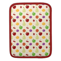 Yummy fruity fruits top chef foodie cherries apple iPad sleeves