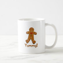 Yummy Gingerbread Man Coffee Mugs