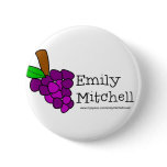 Yummy Grapes Grow in Vineyards Pin