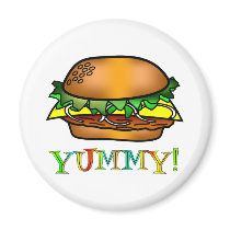 Yummy Hamburger magnets by TLArnold2 Yummy Hamburger magnets