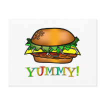Yummy Hamburger postcards