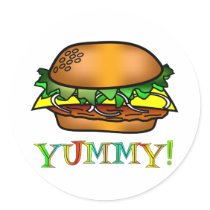 Yummy Hamburger stickers by TLArnold2 Yummy Hamburger stickers