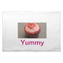 Yummy Heart Cupcake Placemat
