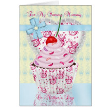 Yummy Mummy Mother's Day Card With Cupcake
