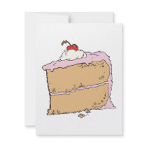 yummy piece of cake custom announcements