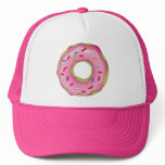 Yummy Pink Donut with Icing and Sprinkles hats