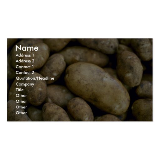 Yummy Potatoes Business Card (front side)