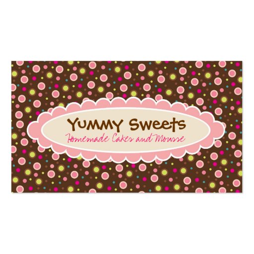 Yummy Sweets Business Cards (front side)