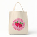 Yummy Treats Strawberries Kawaii Tote Bag by mariannegilliand Yummy Treats Strawberries Kawaii Tote Bag
