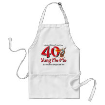 Yung No Mo 40th Birthday Aprons
