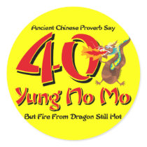 Yung No Mo 40th Birthday Stickers