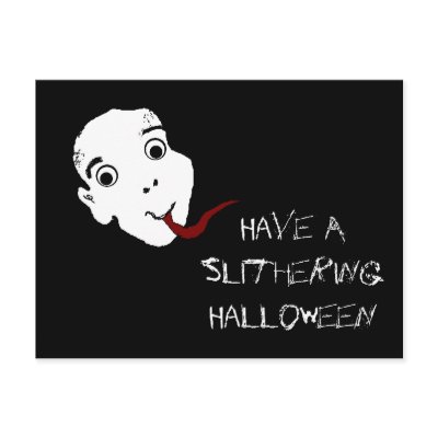 yurei, Have A Slithering Halloween Postcard by jenniekurono