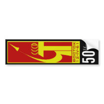 YURI GAGARIN VOSTOK ONE BUMPER STICKER