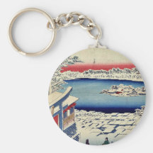 Yushima Tenjin shrine by Andō,Hiroshige Key Chains