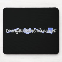 YWO Mousepad Black (blue logo) mousepads