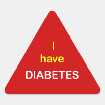 z6 - I have DIABETES. Triangle Stickers