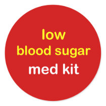 z7 - Low Blood Sugar KIT. Round Sticker