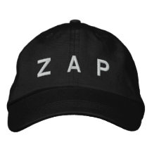 Z A P EMBROIDERED BASEBALL CAPS