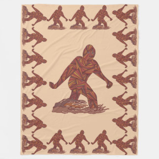 "Silhouettes" - Bigfoot Print Fleece Blanket - Olheiser Art