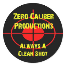 Z.C.P " Always a clean shot" circle sticker by newZeroCaliber Z.C.P " Always a clean shot" circle sticker