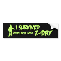 Z-Day Bumper Sticker (Green-on-Black)