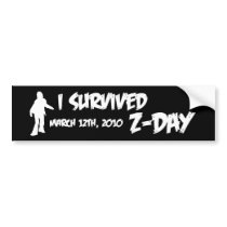 Z-Day Bumper Sticker (White-on-Black)