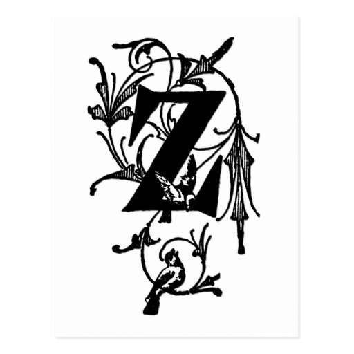 Z Decorative Letter Postcard Zazzle