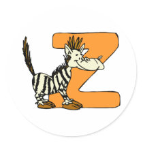 Z For Zebra stickers