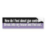 Z_gun_control Bumper Stickers