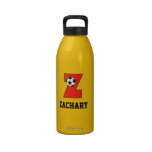 Z in Soccer Red Monogram Drinking Bottle