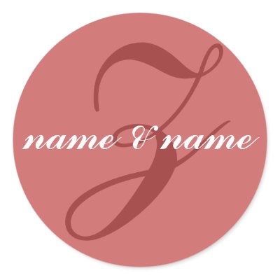 Z initial label - personalize first names Sticker by rubymonkey