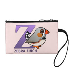 Z is for Zebra Finch Key Coin Clutch
