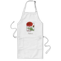 Z is for Zinnias Flower Monogram aprons